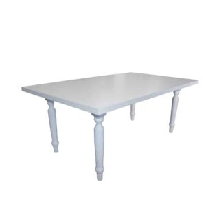 Kids White Rectangular Wooden Table 1.5m