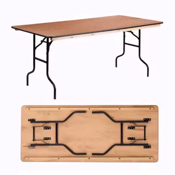Rectangular Wooden  Folded Tables - Image 3