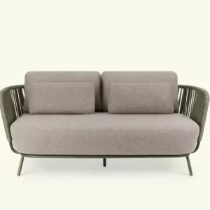 Outdoor Comfortable Aluminum 2seater Sofa with Armrest